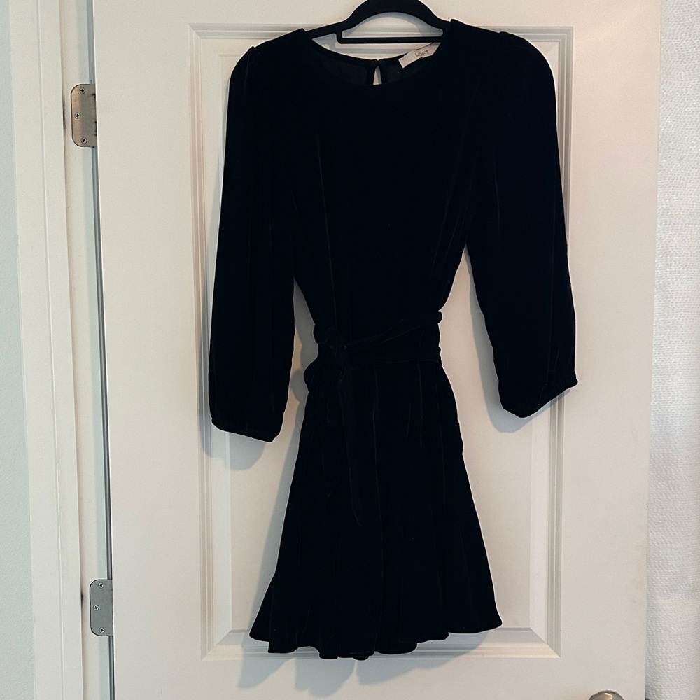 LOFT Black Long Sleeve Dress